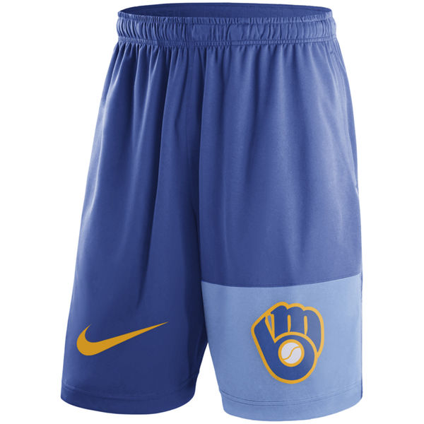 Men's Milwaukee Brewers Nike Royal Cooperstown Collection Dry Fly Shorts